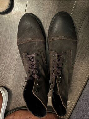 Thursday Boot Company Men's olive Suede Lace-Up Boots